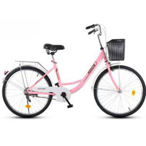 J2K 성인 여성용 자전거 바구니 레트로 엔틱 장보기 미니벨로