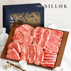 더실록 1++등급 투뿔 한우 명작 구이 선물세트 1.2kg (등심+채끝+안심+살치살+부채살+