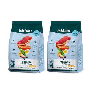 이즈칸 독 버라이어티 오리와연어, 6.5kg, 2개