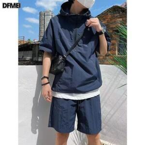 휠렉스 남성 여름 아노락 반팔 셋업 상하세트