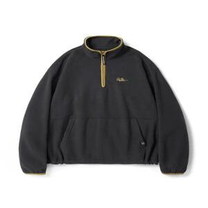 S-SCRIPT LOGO FLEECE HALF ZIP CREWNECK_GREY