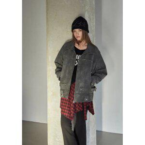 루즈핏 페이크레더 점퍼 ES1FJ160