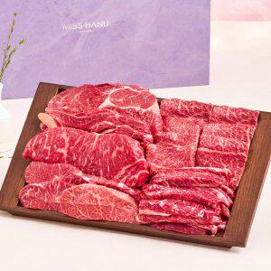 [품질보장] 1++ 한우 프리미엄 구이선물세트 1.8kg 살치살 꽃살 꽃등심 안심 갈비살 부