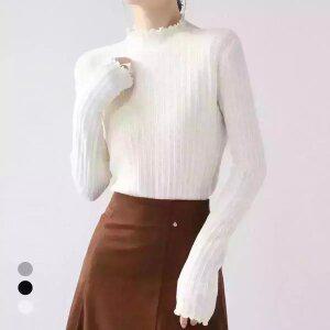 KARRA 하프넥패턴라인니트_A5F0437