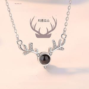 티류으스 100가지언어사랑해 genosos 틱톡 목걸이 프로젝션 100 펜던트 쥬얼리 연인