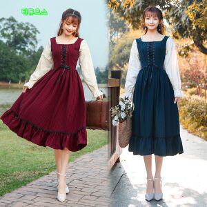 복고풍 경성스타일 알프스 하이디 코르셋 원피스 드레스 티류으스