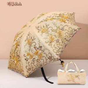 레이스 양산 미니 꽃무늬 공주 UV차단 암막 2단 3단 양산 티류으스