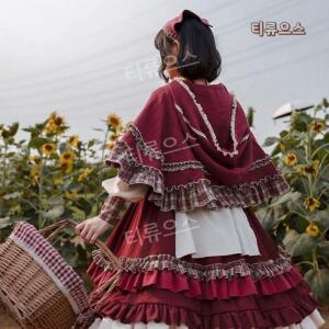 할로윈 코스프레 의상 코스튬 빨간망토 차차 파티룩 드레스 티류으스