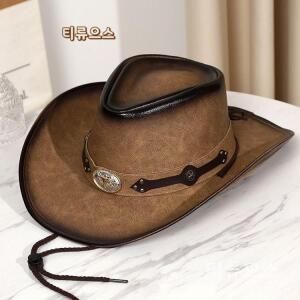 카우보이 모자 서부 인디아나존스 할로윈 소품 중절모 웨스턴 호주모자빈티지 미국 티