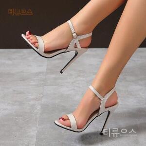 스트랩 10cm 하이힐샌들 스틸레토힐샌들 정장구두 티류으스