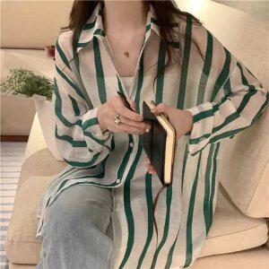 그린 스트라이프 루즈핏 긴팔 셔츠 예능 대결팽봉팽봉 1회 팽현숙 연예인스타일