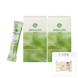 오설록 제주 말차 밀크티 10입, 2개 + 증정(그린티웨하스 17g, 1개)
