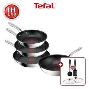 [테팔] 심플리쉐프 인덕션 4종(팬20/24/28+웍28) +우드뚜껑2개(24&28)+비앤비뉴 조리도