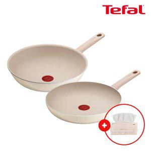 테팔 티타늄2X 글로시샤인 2종(팬28+웍28)(+뽑아쓰는 키친타올)