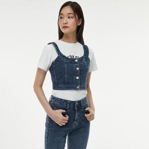 스모킹 다이아 뷔스티에 데님블라우스 AQ1DB360