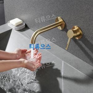 매립 수전 욕실 샤워기 수도꼭지 스테인리스강 믹서 싱크 탭 세면대 매트 및 냉수 벽