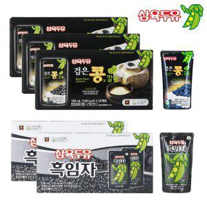 삼육두유 검은콩과 칼슘 60팩 & 흑임자 두유 40팩 190ml 파우치 총 100팩