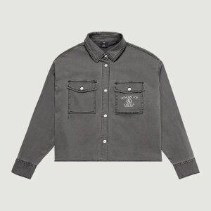 [행텐주니어]여아 자수 포켓 크롭 데님 셔켓-SE6031448012010