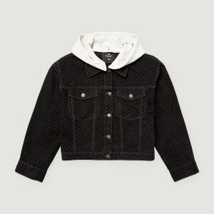 [행텐주니어]여아 후드 디터쳐블 스티치 데님 자켓-SE2041446011010