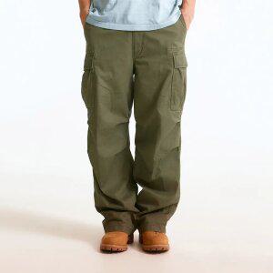 [후아유] 와이드 면 카고 팬츠 (WHTAD4913M-T)