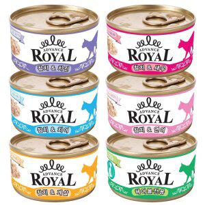 어드밴스 로얄캔 6종 85g 24개입 고양이캔 고양이통조림