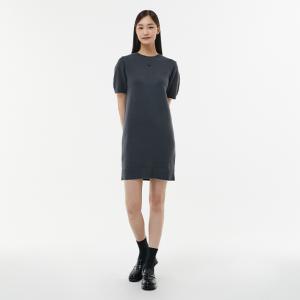 LAP자수 포인트 반팔 니트 원피스 AP3KO860