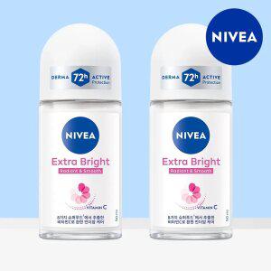 니베아 데오드란트 롤온 엑스트라 브라이트 50ml 2개