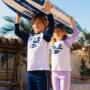 [예일키즈] 아치 바시티 로고 래쉬가드 셋업 YJCCRUD23087