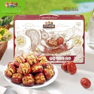 대추호두말이 750g 세마리 다람쥐 싼즈송슈 중국 대추 과자 선물세트 약70개 티류으스