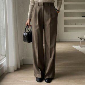 [고급핏/군살ZERO] 완벽 실루엣 원핀턱 와이드 슬랙스