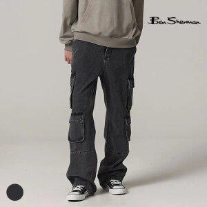 [택가 158,000원] 벤셔먼 맨 와이드 멀티 포켓 데님 팬츠 BOCDP385M