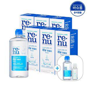 [공식] 바슈롬 리뉴 후레쉬 렌즈세척액 500ml x6개 (+120ml +60ml)