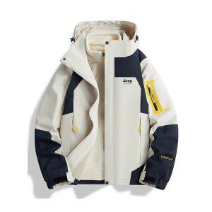 JEEP SPIRIT 남녀공용 배색 3in1 바람막이+후리스 방수 아웃도어 점퍼 후드자켓 등산