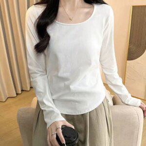 여성 긴팔 기모티셔츠 유넥 겨울 방한 이너 기모티