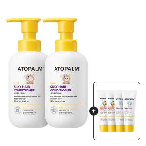 아토팜 키즈 실키 헤어컨디셔너 300ml 2개+[증정]젤로션20mlx2개+프레쉬샴푸20mlx2개