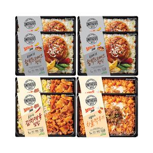 온더고 함박스테이크정식 290g, 4개+김치제육덮밥 290g, 2개+더블치즈 차돌깍두기 300