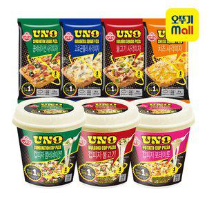 [본사직영][5+5] 오뚜기 UNO사각피자,컵피자 10개 골라담기 (콤비네이션/불고기/고르곤