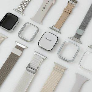 모음 애플워치 케이스 베젤링 풀 커버 액정 보호 필름 강화유리 투명 젤리 10 SE 울트