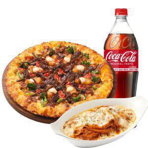 피자헛 블랙 BBQ 스테이크 뇨끼 체다골드 엣지 L+리치치즈파스타+콜라 1.25L