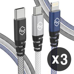 신지모루 1+1+1 고속충전케이블 C타입/8핀/5핀 충전기