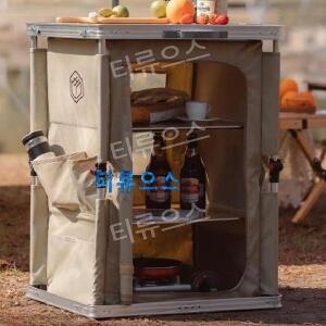 캠핑 캐비넷 접이식 선반 야외 캠핑 수납장 테이블 티류으스