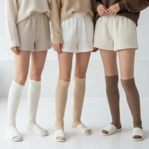 3종세트 데일리 롱 수면양말 니삭스 긴 양말 수족냉증 극세사 종아리 보온 임산부