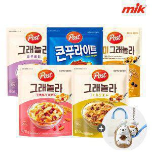 [20%중복쿠 폰]포스트 그래놀라 5종 500g 4개+사은 품랜덤 [콘푸라이트/코코볼/씨리얼