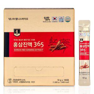 웰니스바이오 6년근 홍삼 진액 365 스틱 100포
