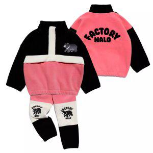 SSE359-15 리틀베어 플리스 큐브집업 팬츠 셋업