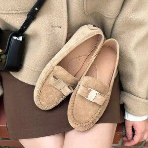 SOVO 키스틴 스웨이드 드라이빙 로퍼 1cm