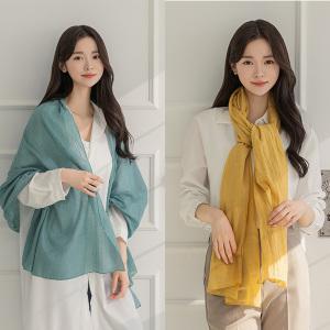 [와이제이] 솔리드 롱 심플 스카프