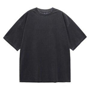 문컬렉션 시그니처 피그먼트 오버핏 반팔티 남녀공용 빅사이즈 워싱 반팔 티셔츠 S~2X