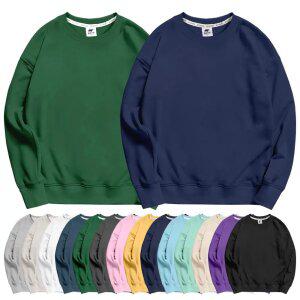 프리미엄 오버핏 DY 3단쭈리 무지 맨투맨