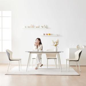 동서가구 델리 저소음 고정형 이중상판 포세린 세라믹 식탁세트 (A/B/C형) DF924315 모